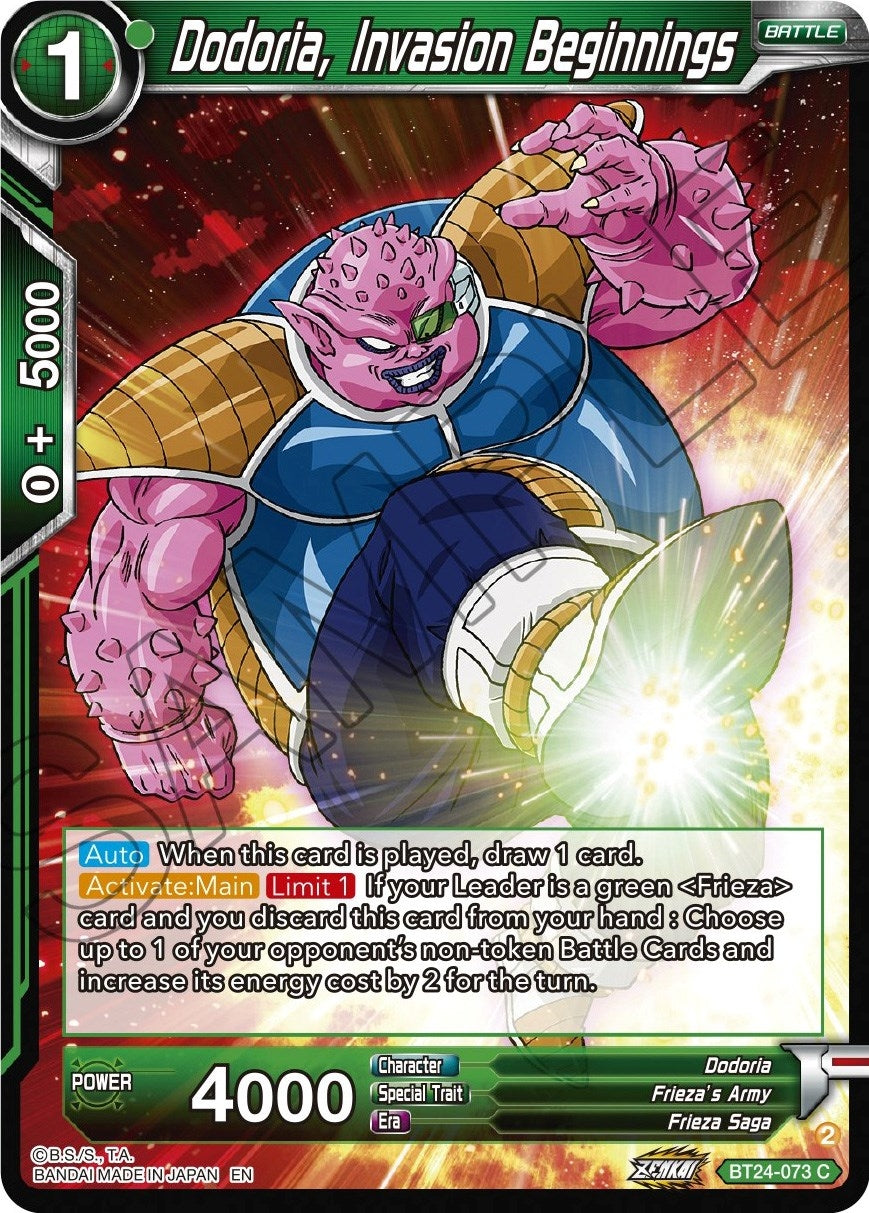 Image for Dodoria, Invasion Beginnings (Beyond Generations) (BT24-073) - Dragon Ball Super: Masters