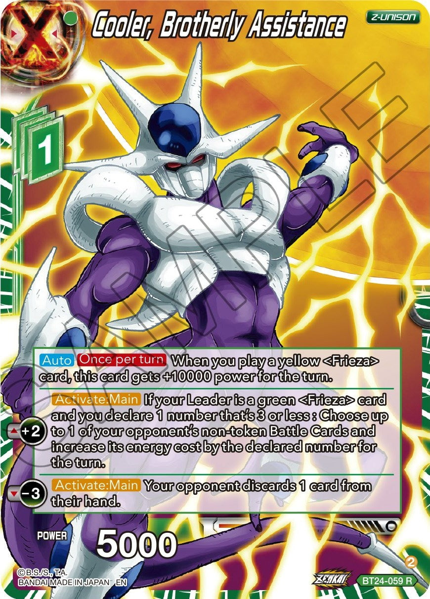 Image for Cooler, Brotherly Assistance (Beyond Generations) (BT24-059) - Dragon Ball Super: Masters