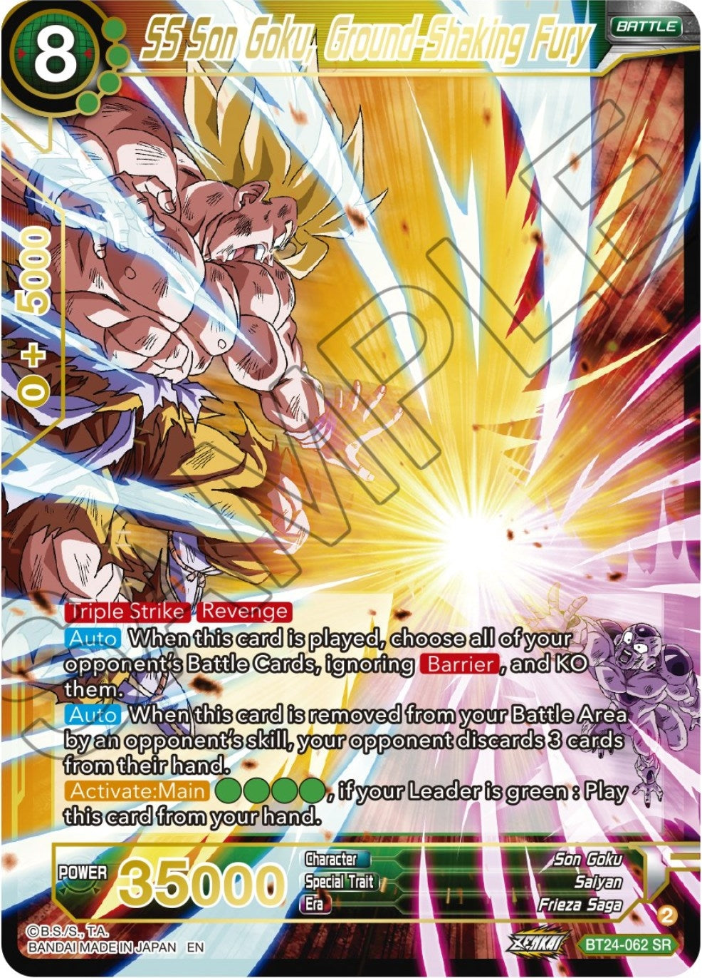 Image for SS Son Goku, Ground-Shaking Fury (Beyond Generations) (BT24-062) - Dragon Ball Super: Masters