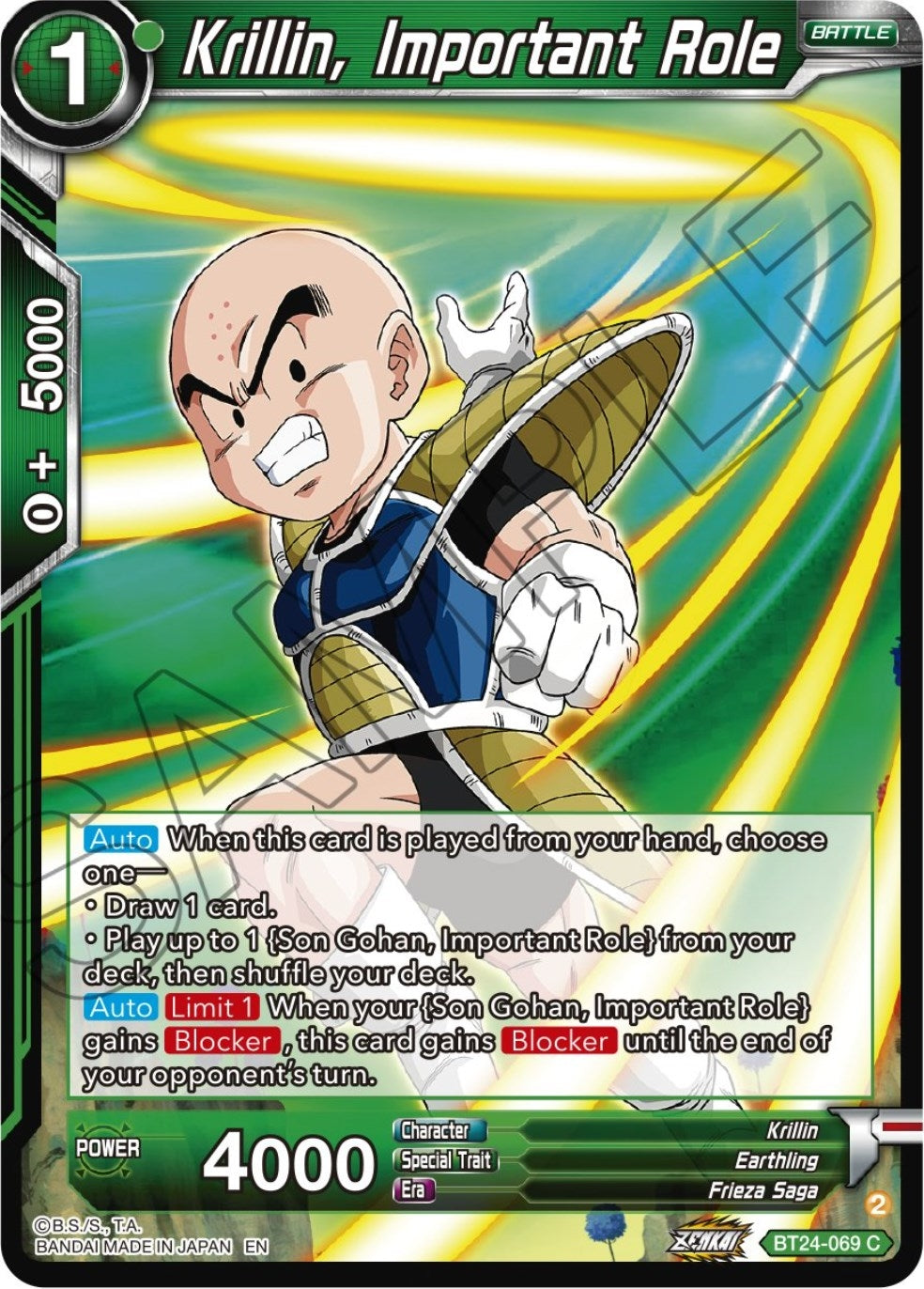 Image for Krillin, Important Role (Beyond Generations) (BT24-069) - Dragon Ball Super: Masters