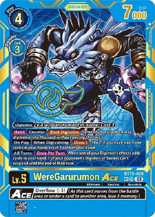 Image for WereGarurumon ACE (Special Rare) (BT15-026 SP) [Exceed Apocalypse]