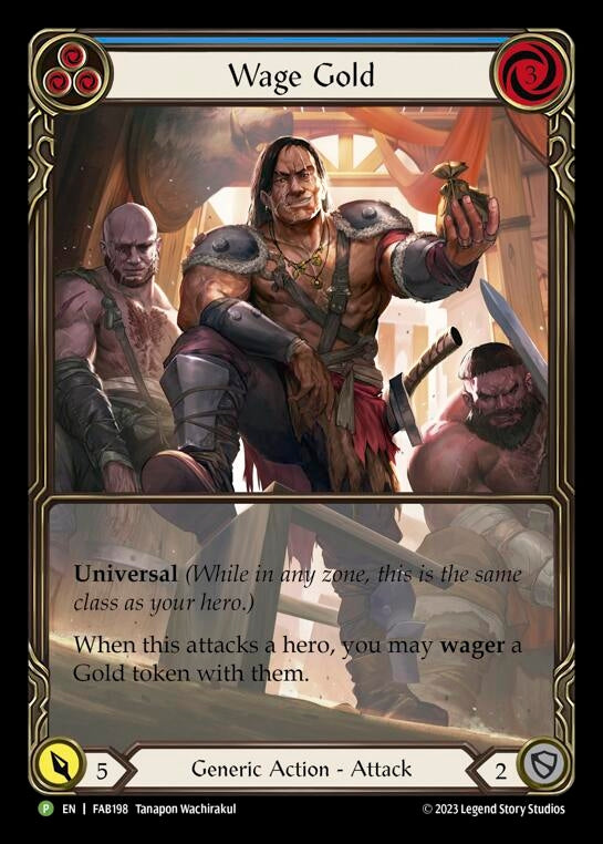 Image for Wage Gold (Blue) - FAB198 (Flesh and Blood: Promo Cards) (FAB198) - Flesh and Blood TCG