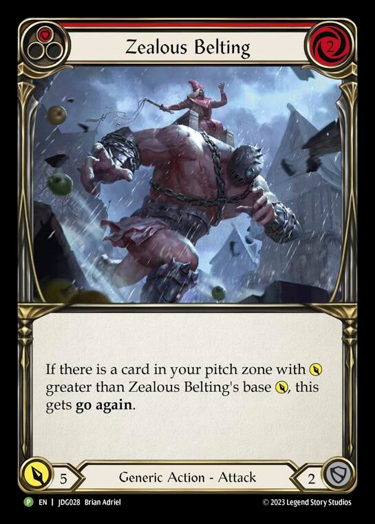Image for Zealous Belting (Red) - JDG028 (Flesh and Blood: Promo Cards) (JDG028) - Flesh and Blood TCG
