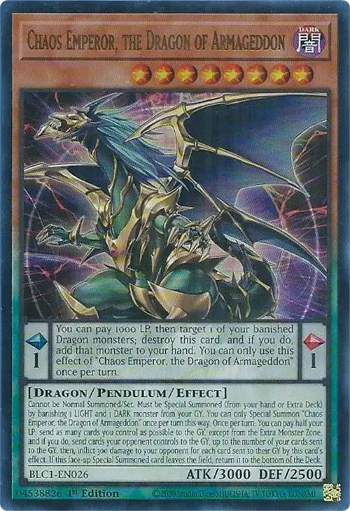 Image for Chaos Emperor, the Dragon of Armageddon (Battles of Legend: Chapter 1) (BLC1-EN026) - YuGiOh