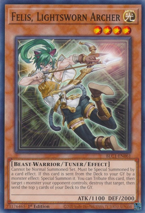 Image for Felis, Lightsworn Archer (Battles of Legend: Chapter 1) (BLC1-EN061) - YuGiOh