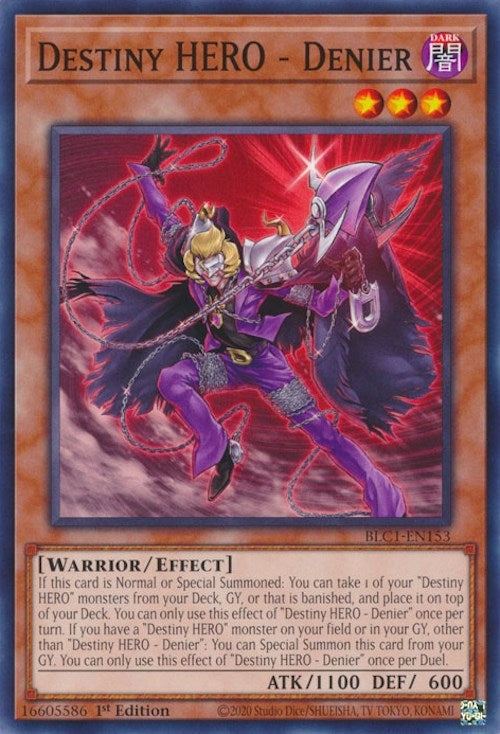 Image for Destiny HERO - Denier (Battles of Legend: Chapter 1) (BLC1-EN153) - YuGiOh