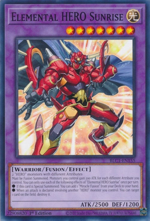 Image for Elemental HERO Sunrise (Battles of Legend: Chapter 1) (BLC1-EN155) - YuGiOh