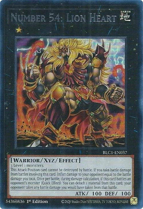 Image for Number 54: Lion Heart (Silver) (Battles of Legend: Chapter 1) (BLC1-EN037) - YuGiOh