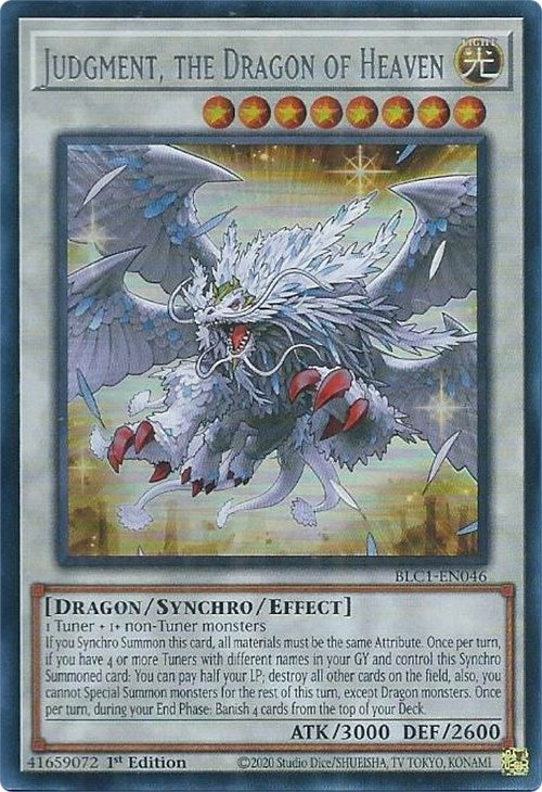 Image for Judgment, the Dragon of Heaven (Silver) (Battles of Legend: Chapter 1) (BLC1-EN046) - YuGiOh
