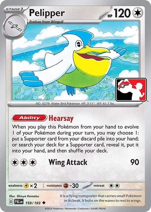 Image for Pelipper (Prize Pack Series Cards) (159/193) - Pokemon