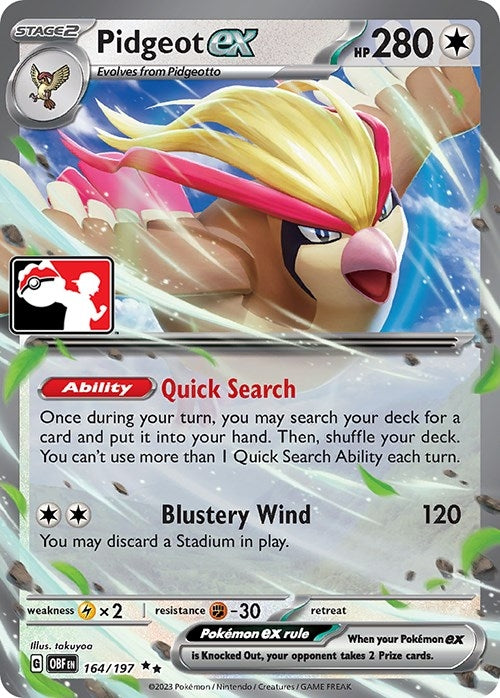 Image for Pidgeot ex (Prize Pack Series Cards) (164/197) - Pokemon