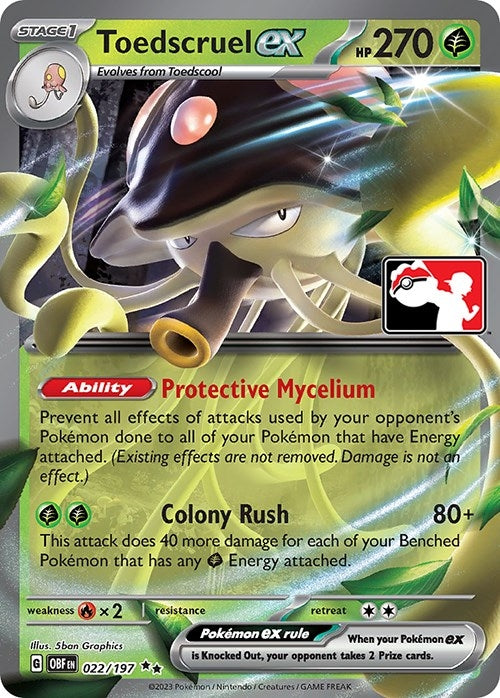 Image for Toedscruel ex (Prize Pack Series Cards) (022/197) - Pokemon