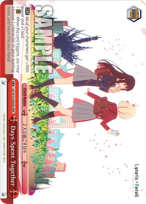 Image for Days Spent Together (a) (RRR) (Lycoris Recoil) (LRC/W105-E063Ra RRR) - Weiss Schwarz