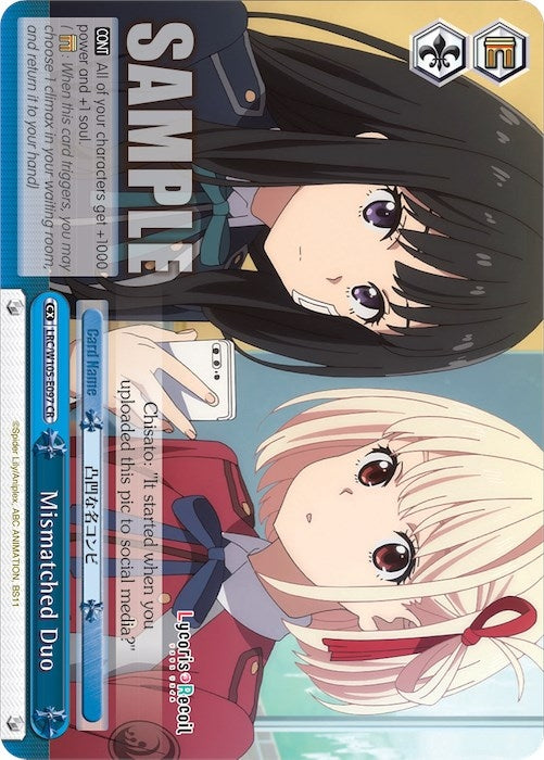 Image for Mismatched Duo (Lycoris Recoil) (LRC/W105-E097 CR) - Weiss Schwarz
