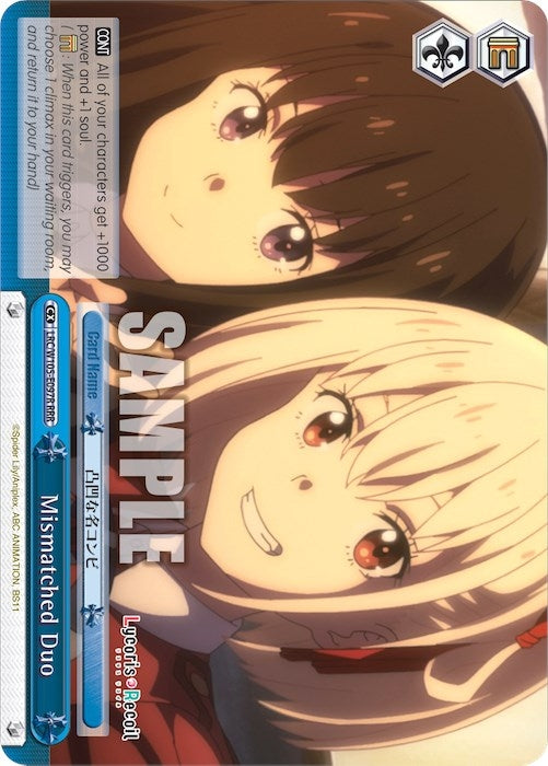 Image for Mismatched Duo (RRR) (Lycoris Recoil) (LRC/W105-E097R RRR) - Weiss Schwarz