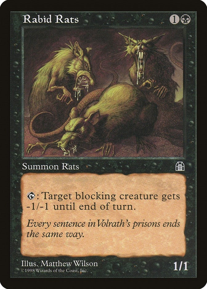 Image for Rabid Rats (Stronghold) - Magic: The Gathering