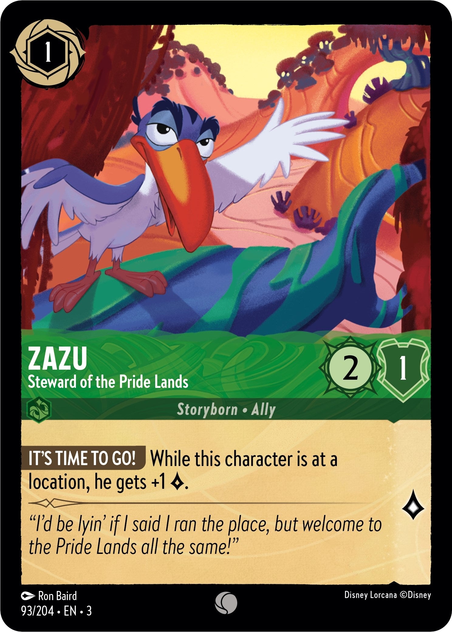 Image for Zazu - Steward of the Pride Lands (3) (93)