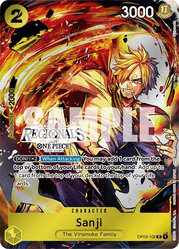 Image for Sanji (Offline Regional 2024) [Participant] (One Piece Promotion Cards) (OP03-102) - One Piece Card Game