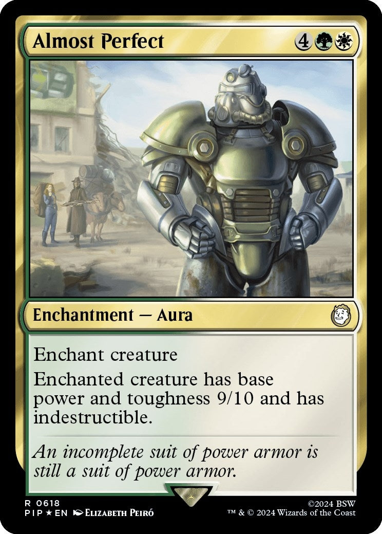 Image for Almost Perfect (Surge Foil) (Universes Beyond: Fallout) (618) - Magic: The Gathering