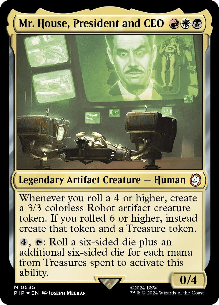 Image for Mr. House, President and CEO (Surge Foil) (Universes Beyond: Fallout) (535) - Magic: The Gathering