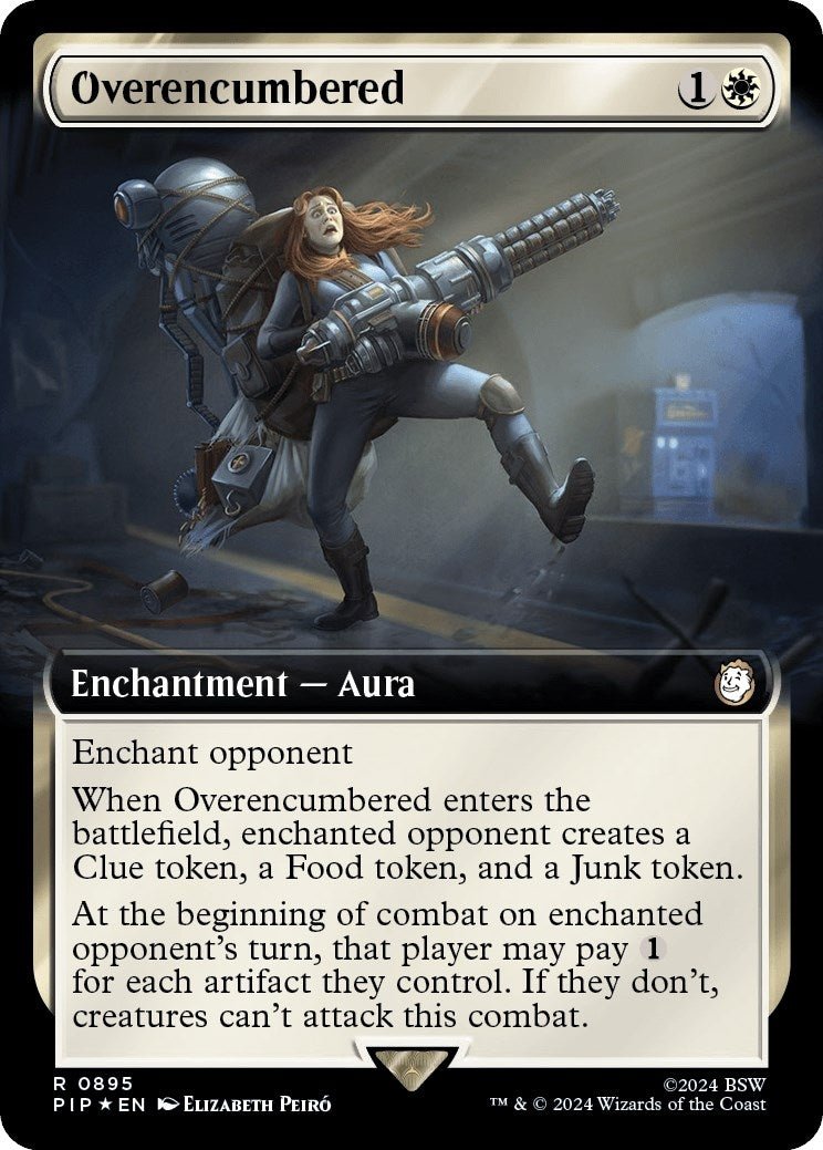Image for Overencumbered (Extended Art) (Surge Foil) (Universes Beyond: Fallout) (895) - Magic: The Gathering