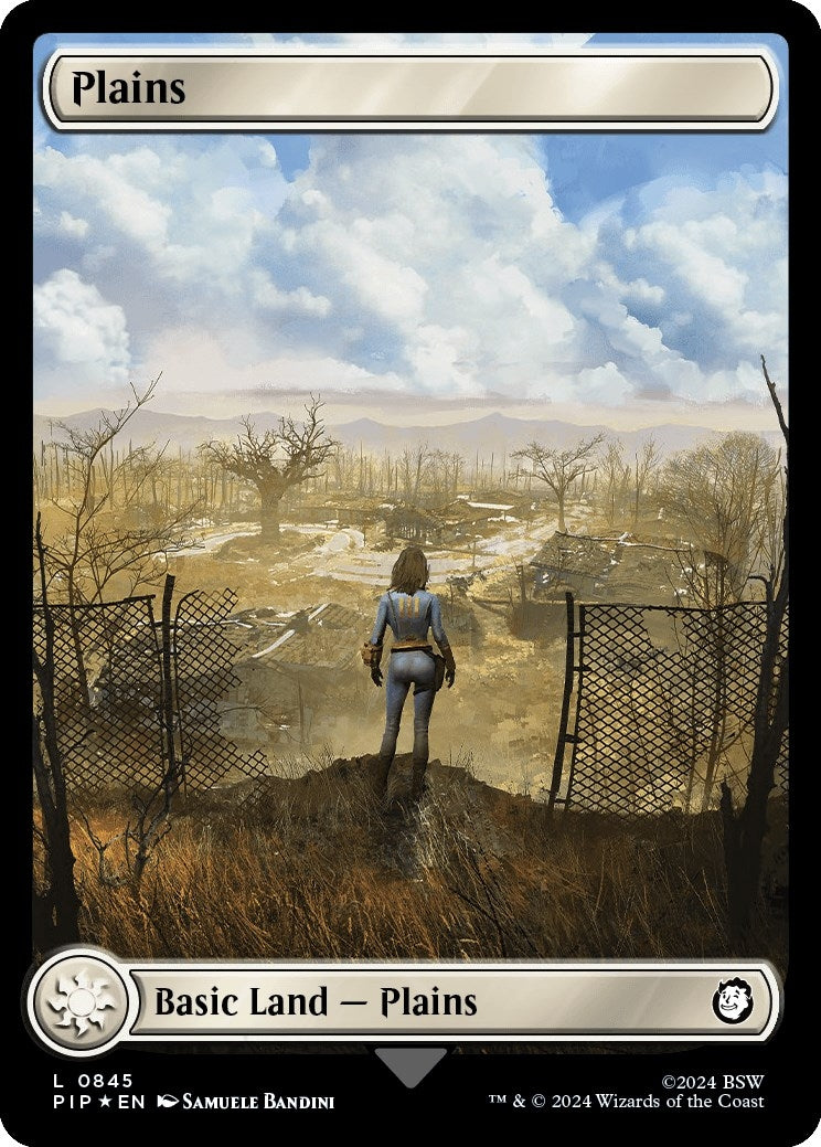 Image for Plains (0845) (Surge Foil) (Universes Beyond: Fallout) (845) - Magic: The Gathering