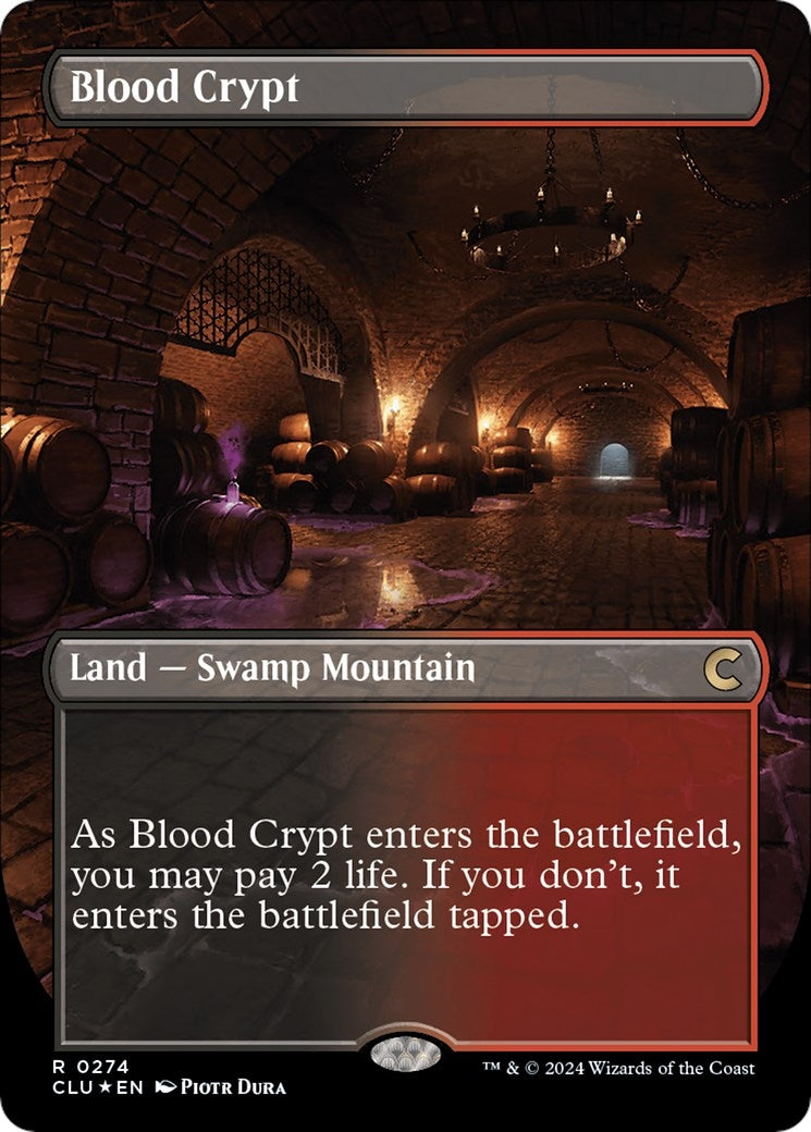 Image for Blood Crypt (Borderless) (Ravnica: Clue Edition) (274) - Magic: The Gathering
