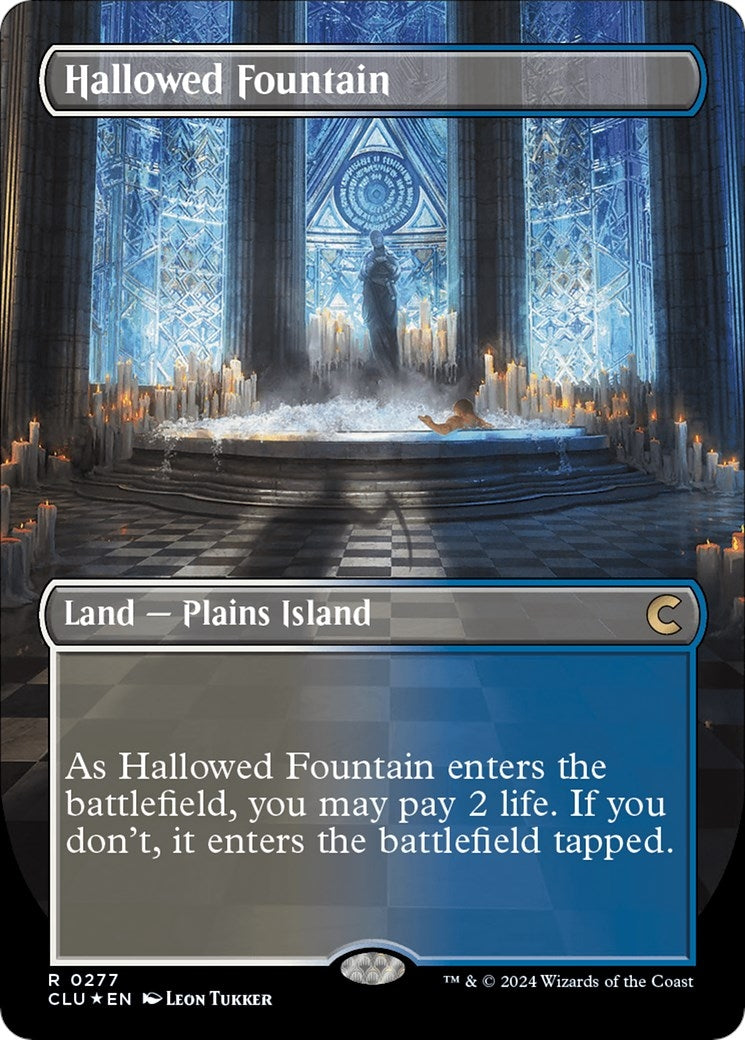 Image for Hallowed Fountain (Borderless) (Ravnica: Clue Edition) (277) - Magic: The Gathering