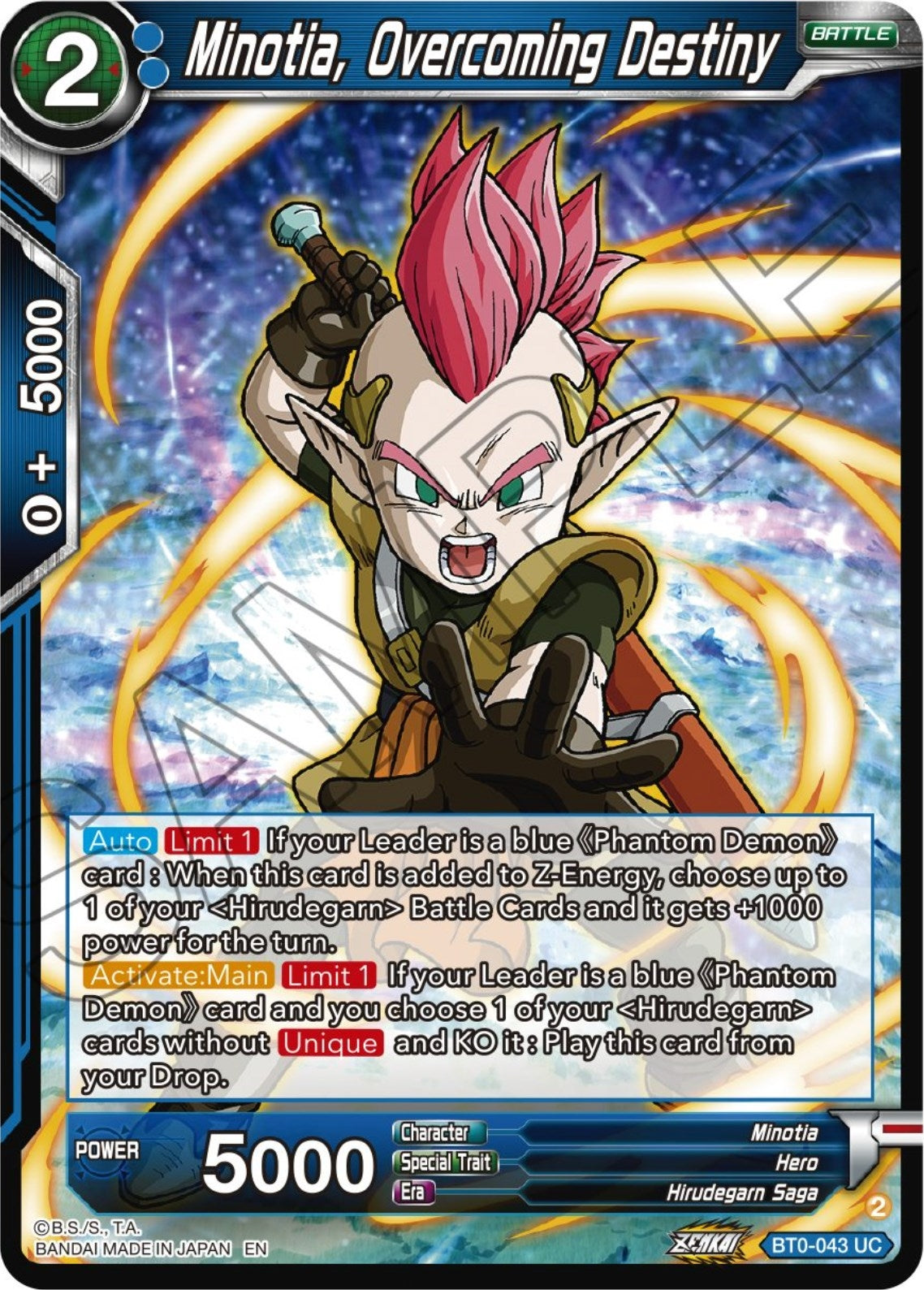 Image for Minotia, Overcoming Destiny (Beyond Generations) (BT24-043) - Dragon Ball Super: Masters