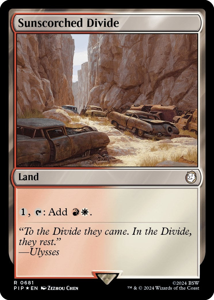 Image for Sunscorched Divide (Surge Foil) (Universes Beyond: Fallout) (681) - Magic: The Gathering