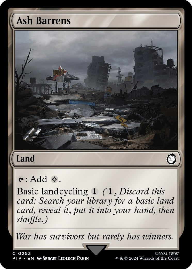 Image for Ash Barrens (Universes Beyond: Fallout) (253) - Magic: The Gathering