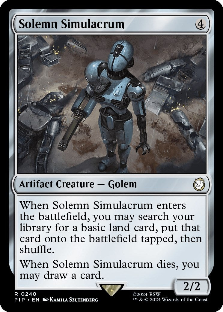 Image for Solemn Simulacrum (Universes Beyond: Fallout) (240) - Magic: The Gathering