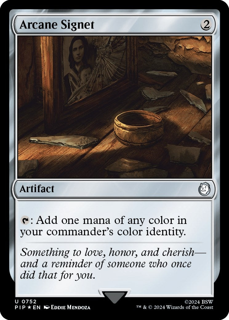 Image for Arcane Signet (Surge Foil) (Universes Beyond: Fallout) (752) - Magic: The Gathering