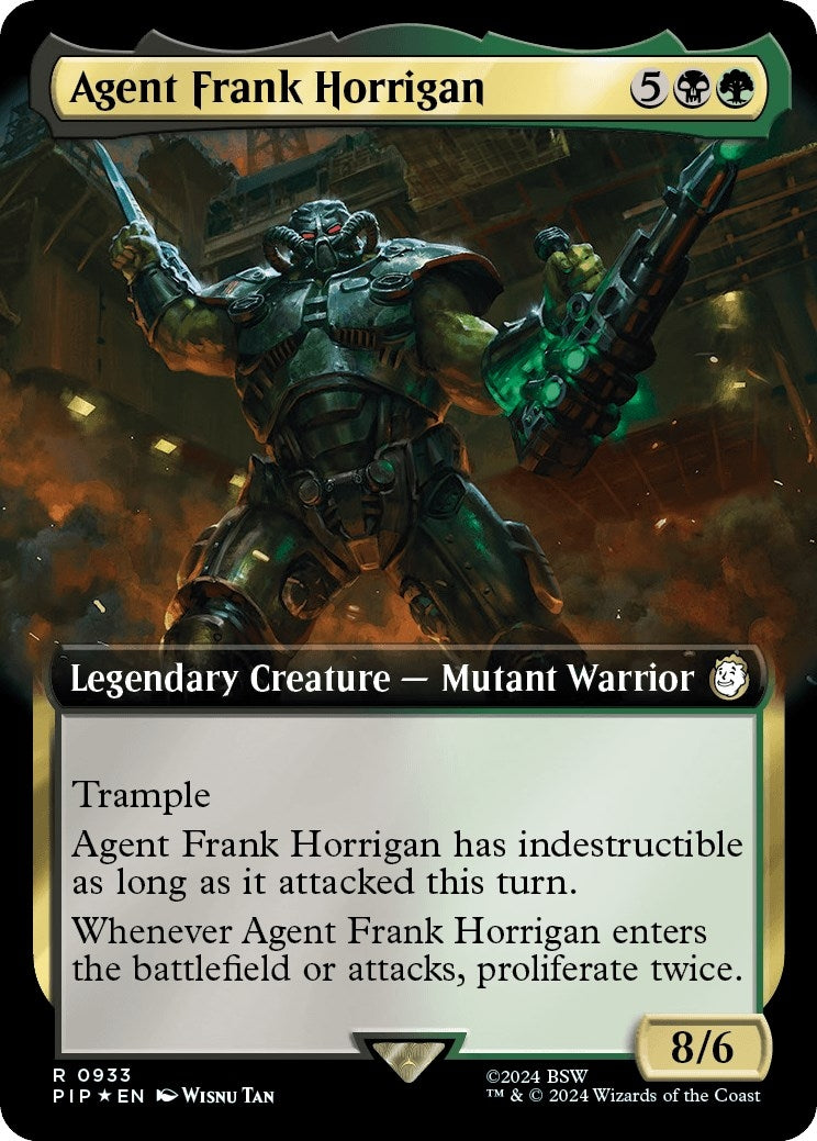 Image for Agent Frank Horrigan (Extended Art) (Surge Foil) (Universes Beyond: Fallout) (933) - Magic: The Gathering