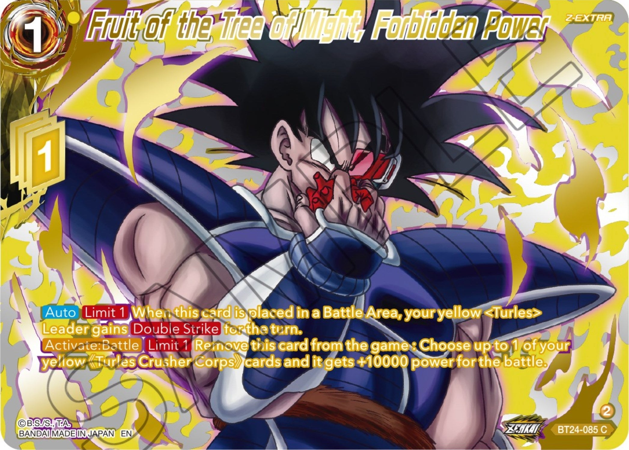 Image for Fruit of the Tree of Might, Forbidden Power (Collector Booster Gold) (Beyond Generations) (BT24-085) - Dragon Ball Super: Masters