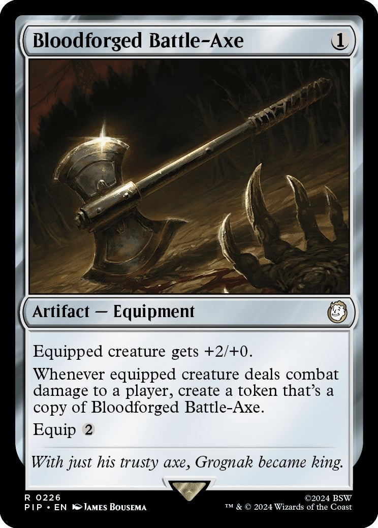 Image for Bloodforged Battle-Axe (Universes Beyond: Fallout) (226) - Magic: The Gathering