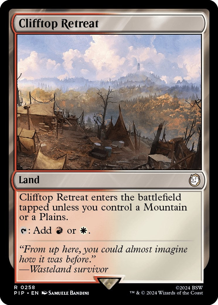 Image for Clifftop Retreat (Universes Beyond: Fallout) (258) - Magic: The Gathering