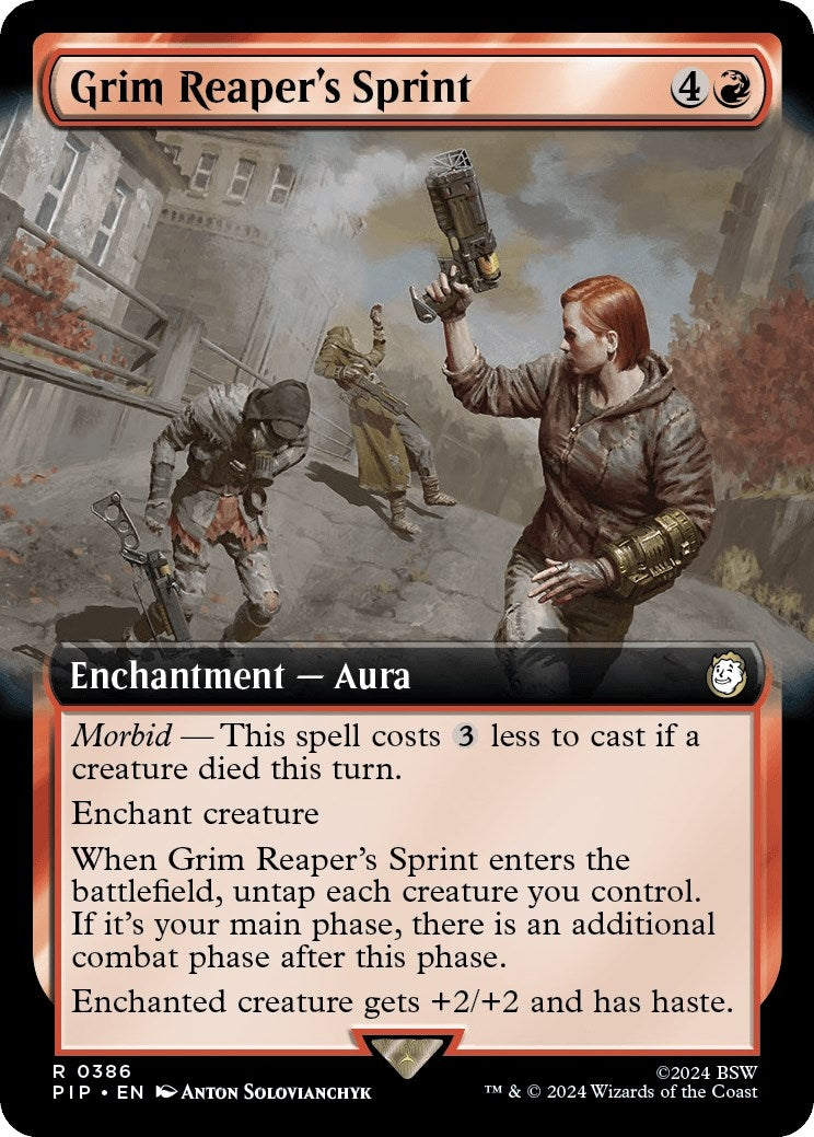 Image for Grim Reaper's Sprint (Extended Art) (Universes Beyond: Fallout) (386) - Magic: The Gathering
