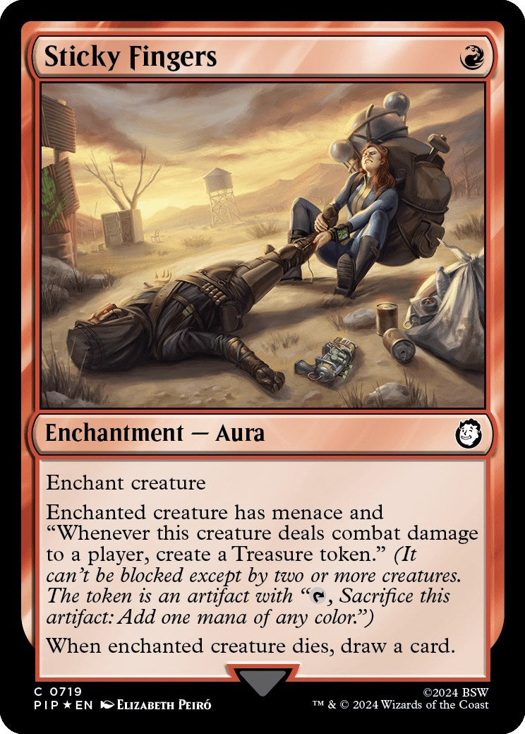 Image for Sticky Fingers (Surge Foil) (Universes Beyond: Fallout) (719) - Magic: The Gathering