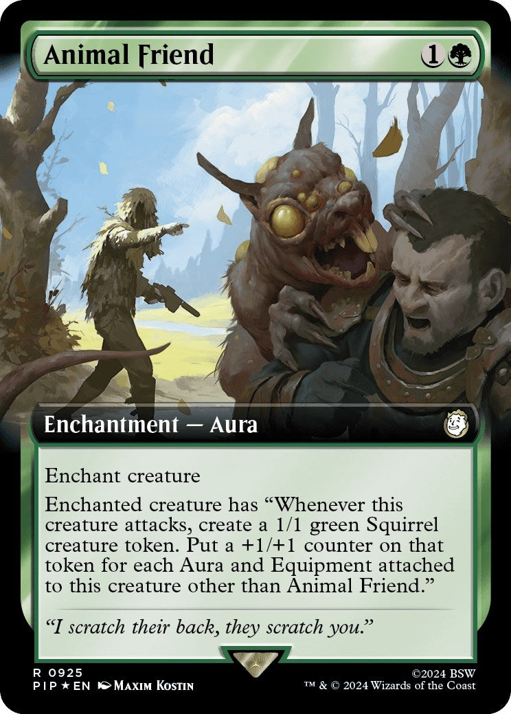 Image for Animal Friend (Extended Art) (Surge Foil) (Universes Beyond: Fallout) (925) - Magic: The Gathering
