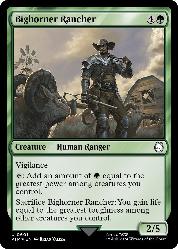 Image for Bighorner Rancher (Surge Foil) (Universes Beyond: Fallout) (601) - Magic: The Gathering