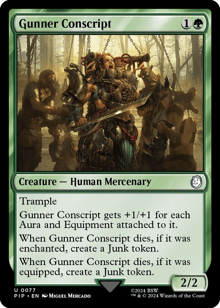 Image for Gunner Conscript (Universes Beyond: Fallout) (77) - Magic: The Gathering