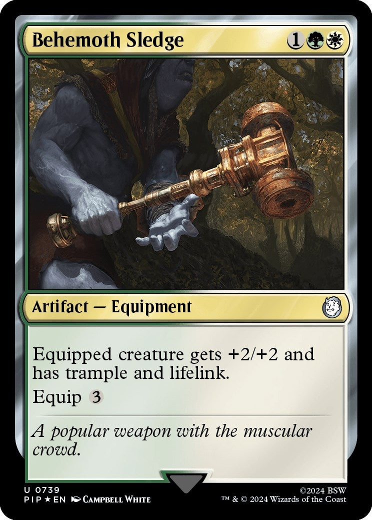 Image for Behemoth Sledge (Surge Foil) (Universes Beyond: Fallout) (739) - Magic: The Gathering