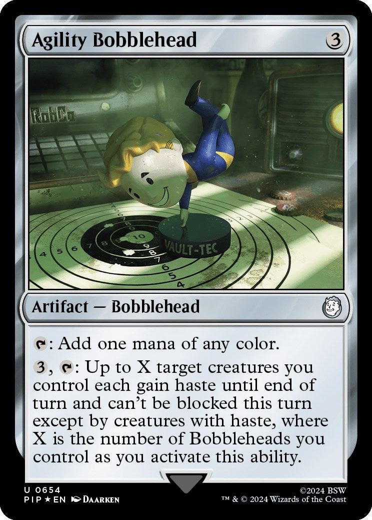 Image for Agility Bobblehead (Surge Foil) (Universes Beyond: Fallout) (654) - Magic: The Gathering