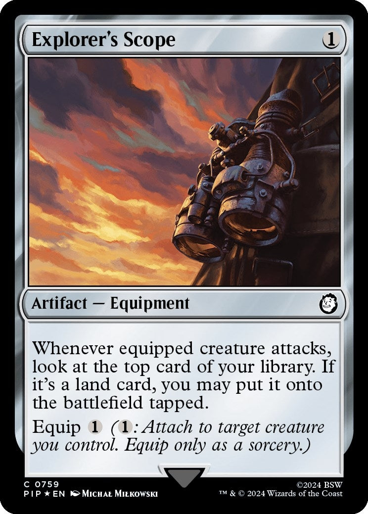 Image for Explorer's Scope (Surge Foil) (Universes Beyond: Fallout) (759) - Magic: The Gathering