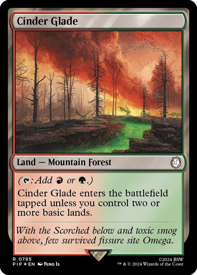 Image for Cinder Glade (Surge Foil) (Universes Beyond: Fallout) (785) - Magic: The Gathering