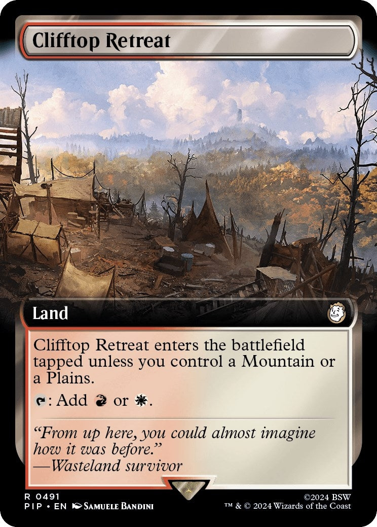 Image for Clifftop Retreat (Extended Art) (Universes Beyond: Fallout) (491) - Magic: The Gathering