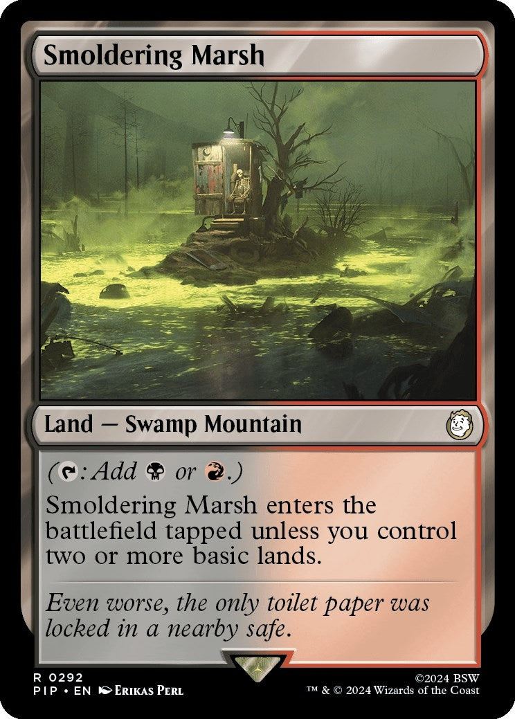 Image for Smoldering Marsh (Universes Beyond: Fallout) (292) - Magic: The Gathering