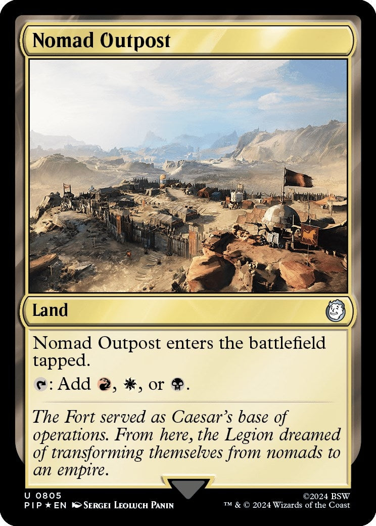 Image for Nomad Outpost (Surge Foil) (Universes Beyond: Fallout) (805) - Magic: The Gathering