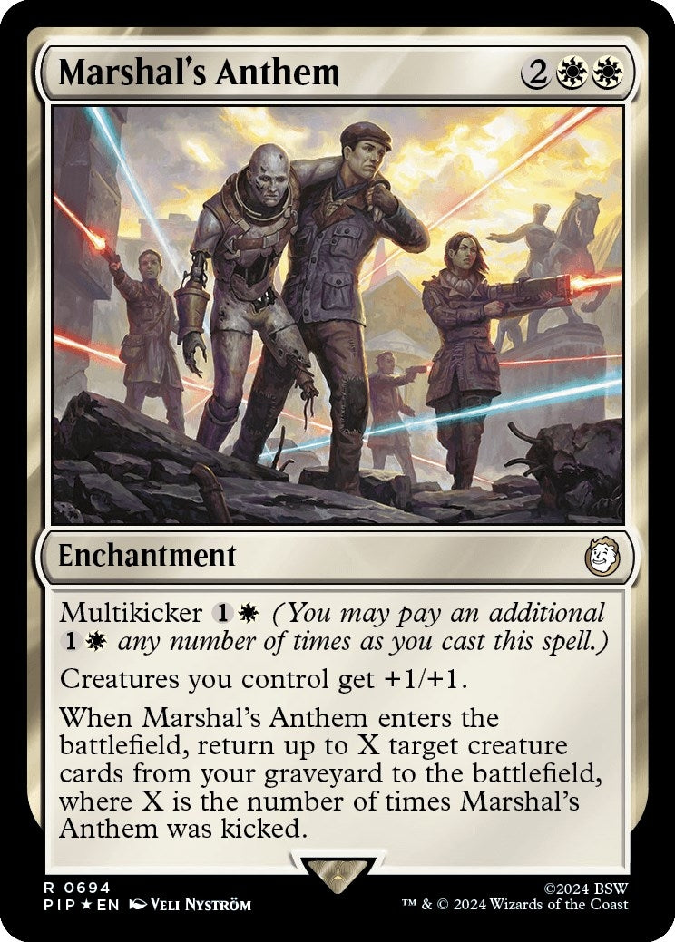Image for Marshal's Anthem (Surge Foil) (Universes Beyond: Fallout) (694) - Magic: The Gathering